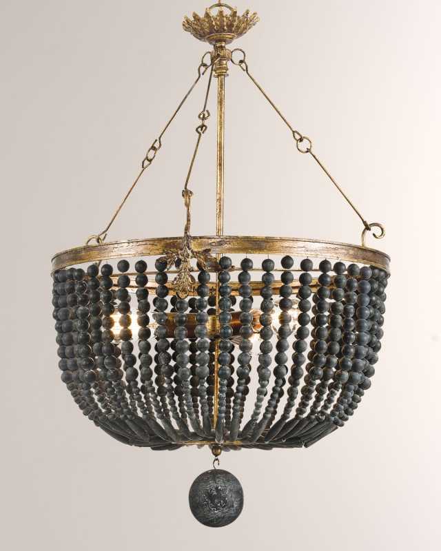 Fabian Wood Bead Chandelier