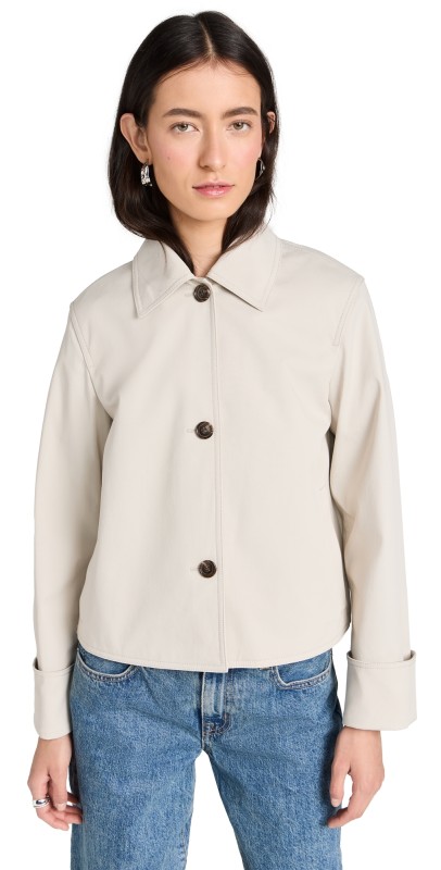 Theory Boxy Cuff Jacket Sand
