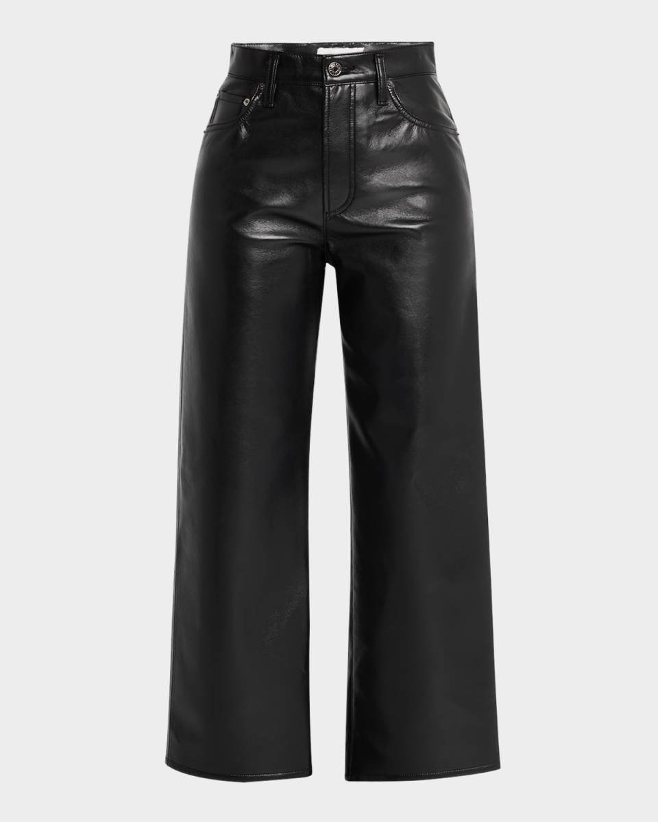 Ren Wide-Leg Recycled Leather Jeans