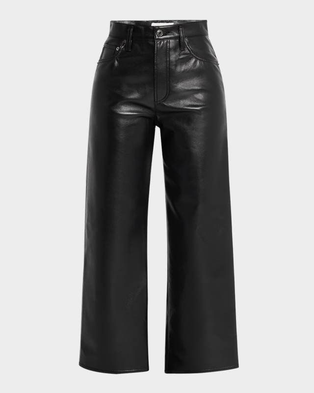 Ren Wide-Leg Recycled Leather Jeans