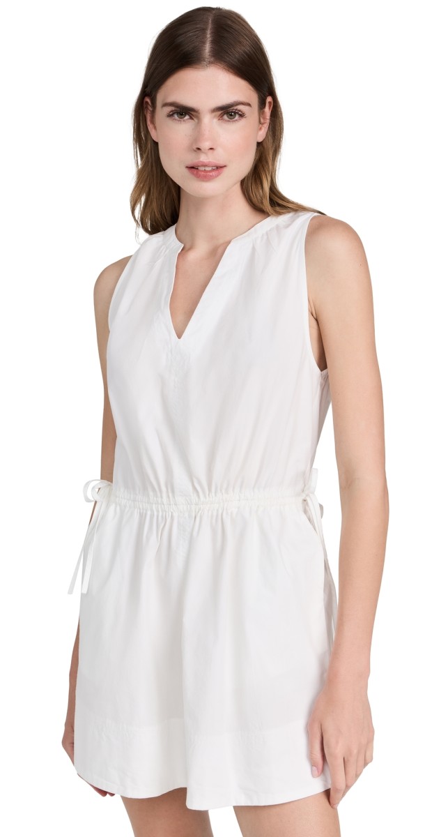 Splendid Chase Poplin Dress White