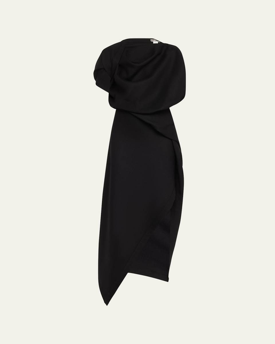 Entwine Draped Wool Dress