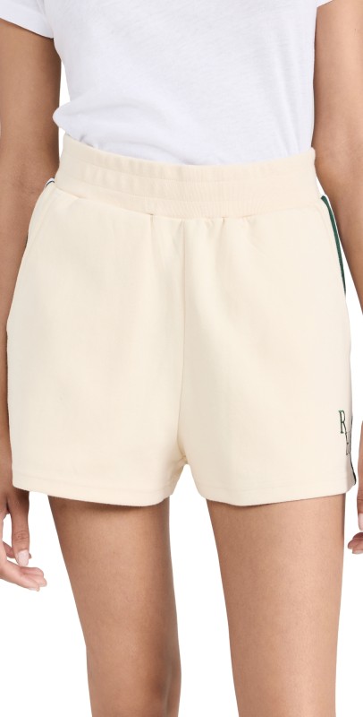 Recreational Habits Varsity Shorts with Piping Ivory