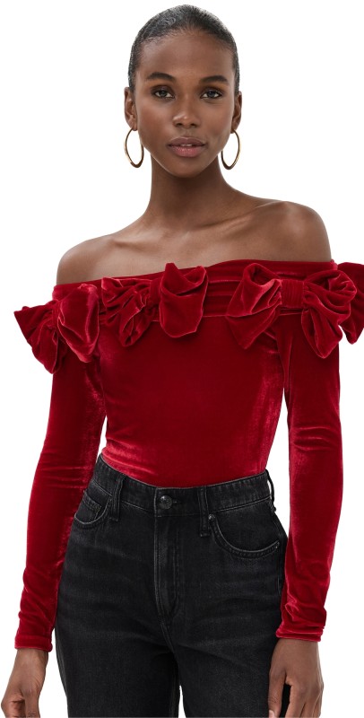 By Efrain Mogollon Lacitos Velvet Top Red