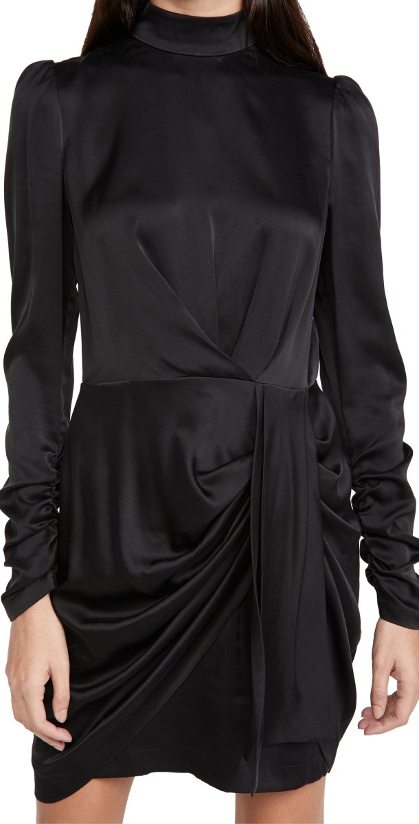 Zimmermann Silk Drape Dress Black