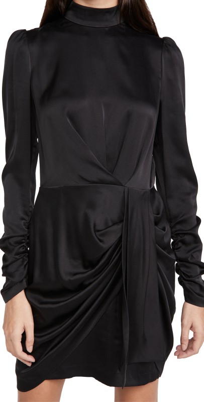 Zimmermann Silk Drape Dress Black
