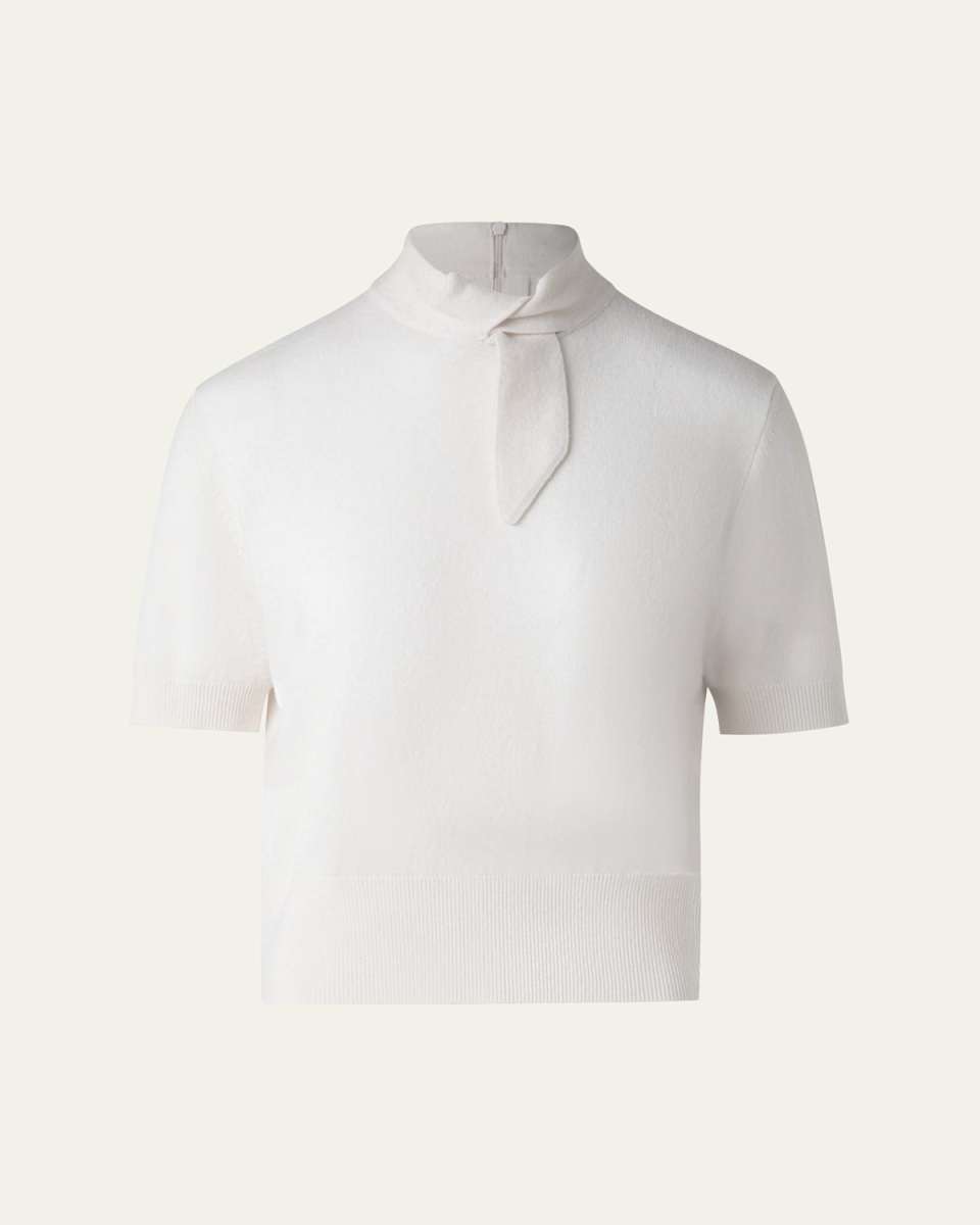 Short Knot Collar Cashmere Sweater