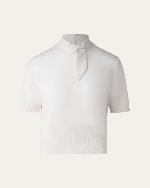 Short Knot Collar Cashmere Sweater