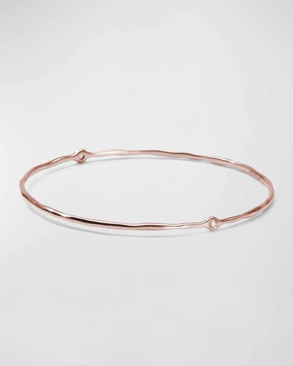 18K Rose Gold Stardust Diamond Bangle