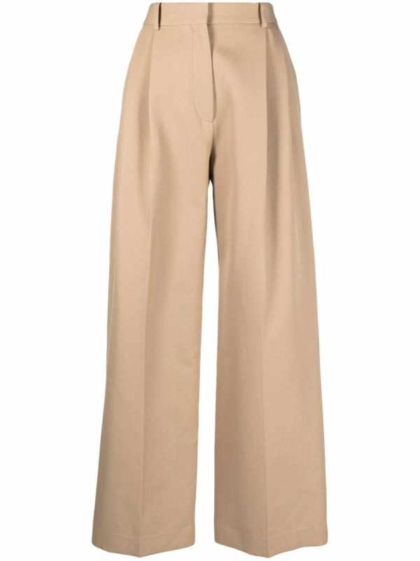 wide-leg tailored-cut trousers