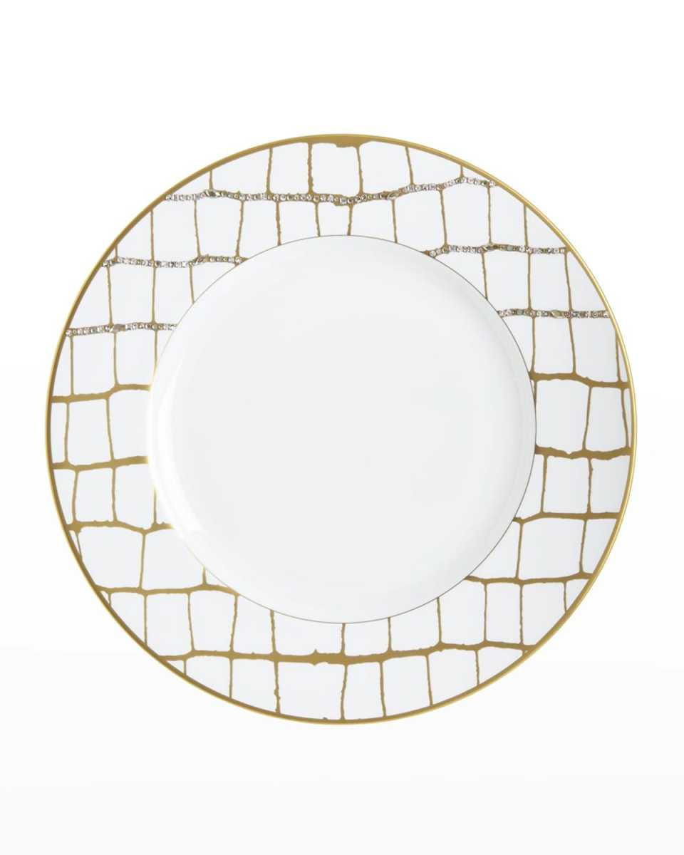 Alligator Dinner Plate with Crystal Details