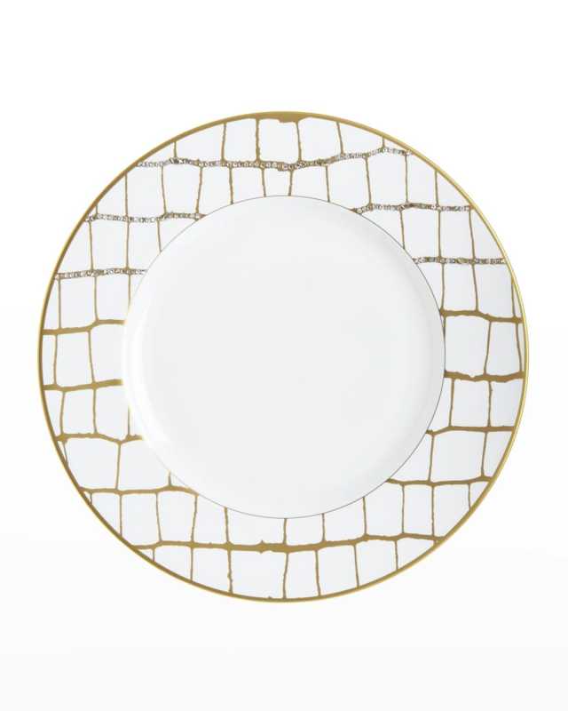 Alligator Dinner Plate with Crystal Details