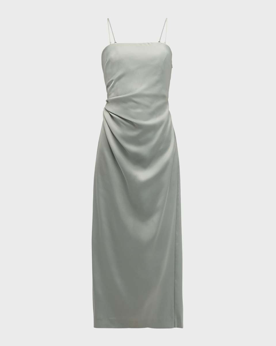 Harriet Strapless Gathered Midi Dress