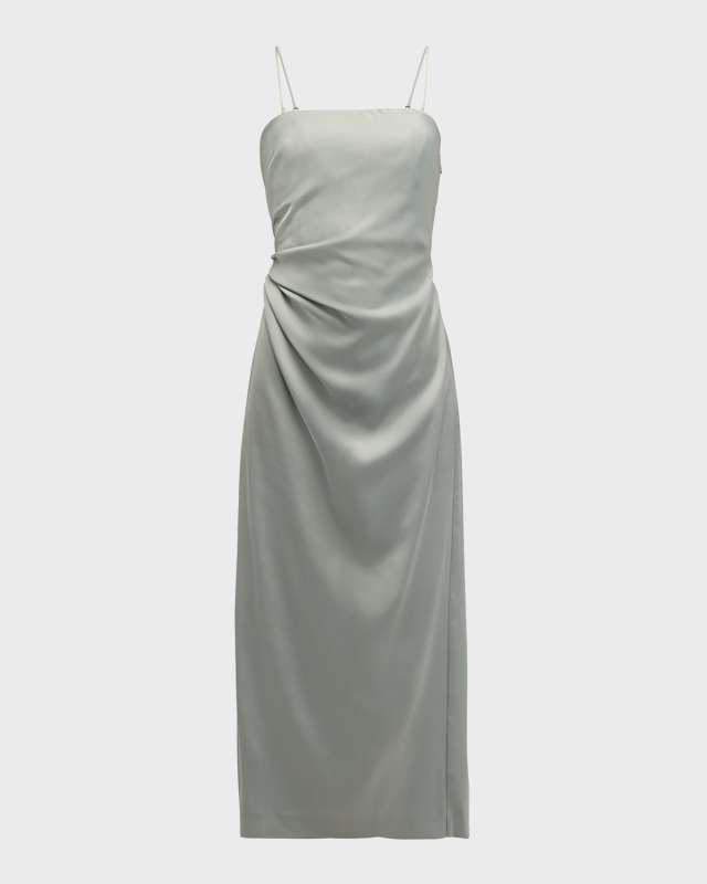 Harriet Strapless Gathered Midi Dress