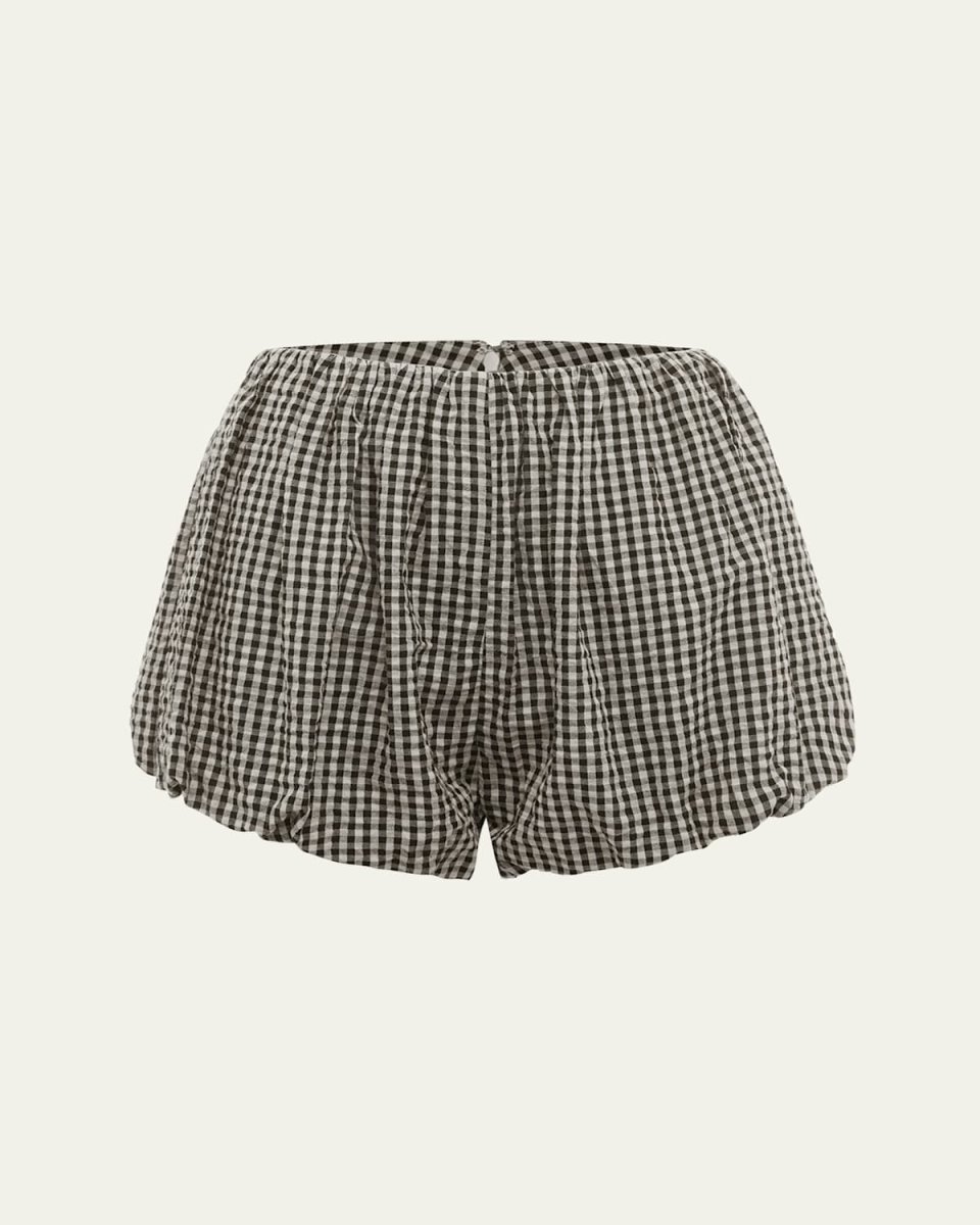 Aurelia Cotton Gingham Shorts