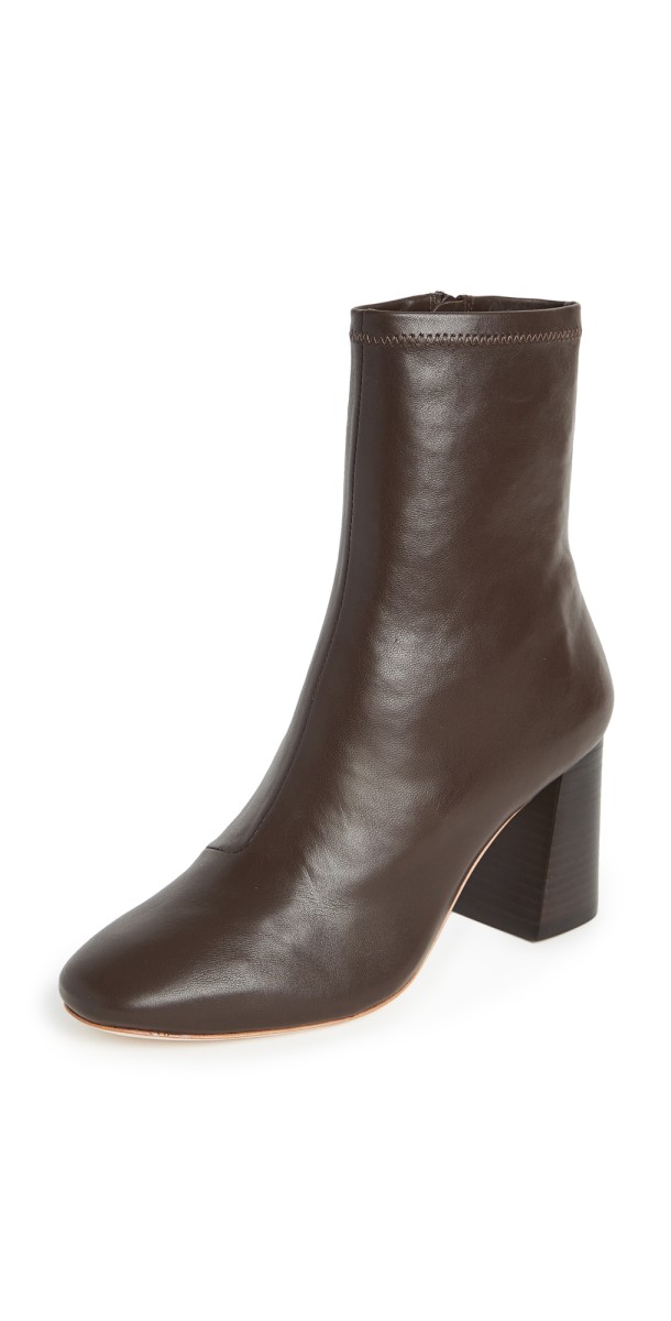 Loeffler Randall Elise Slim Ankle Booties Chocolate