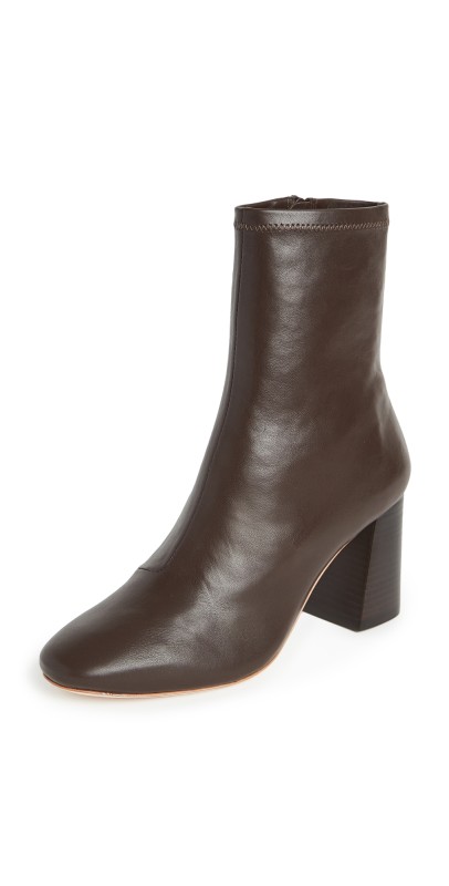 Loeffler Randall Elise Slim Ankle Booties Chocolate