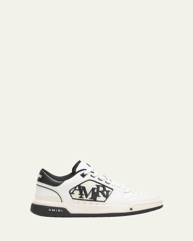 Bicolor Leather Low-Top Sneakers