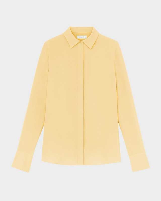 Scottie Silk Button-Down Blouse