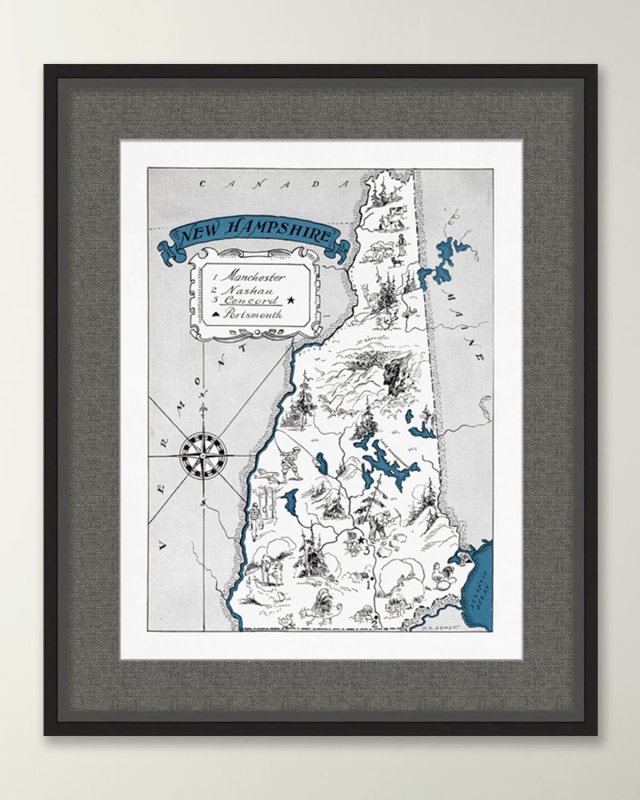 Pictorial Map of New Hampshire