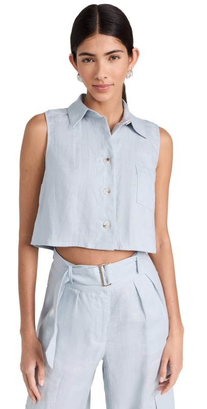 HEVRON Katja Top Dusty Blue