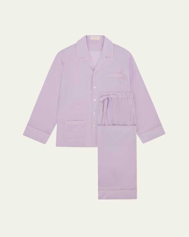 Yves Straight-Leg Silk Pajama Set