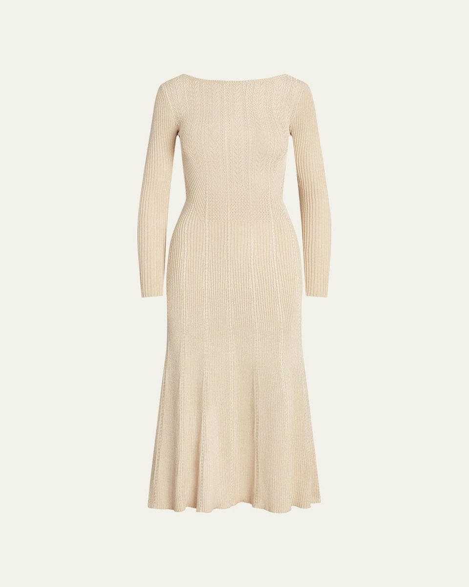 Mulberry Silk Knit Midi Dress