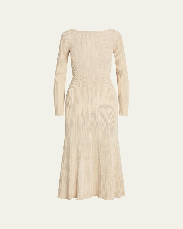 Mulberry Silk Knit Midi Dress
