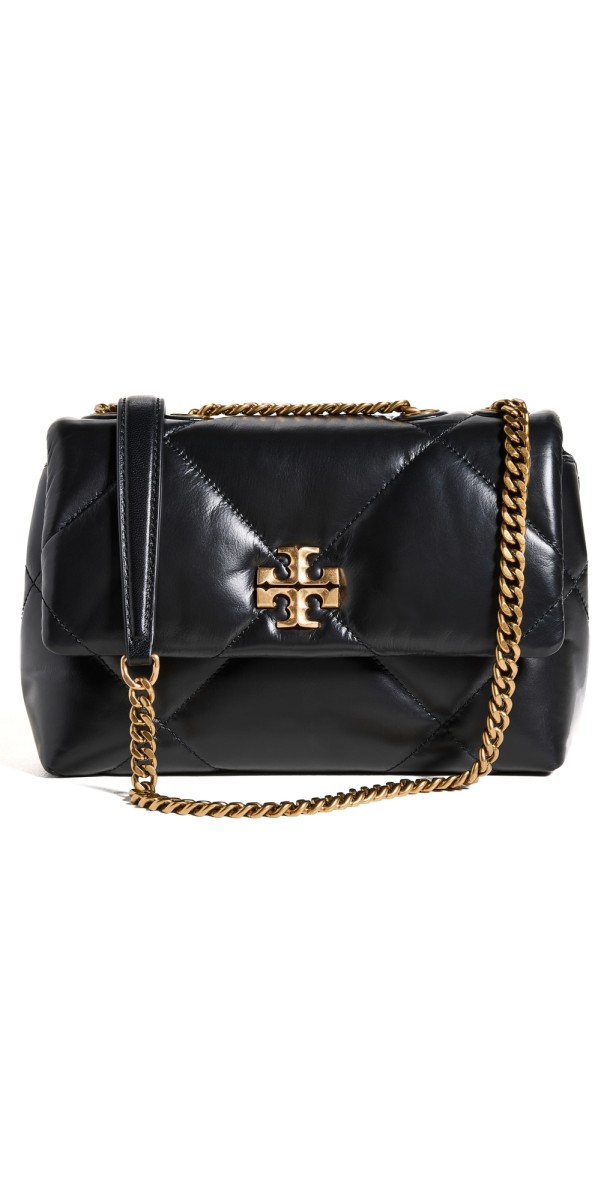 Tory Burch Kira Diamond Quilt Small Convertible Shoulder Bag Black
