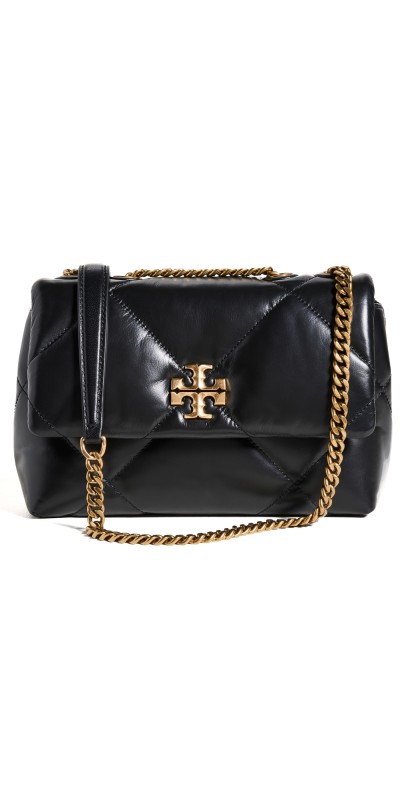 Tory Burch Kira Diamond Quilt Small Convertible Shoulder Bag Black