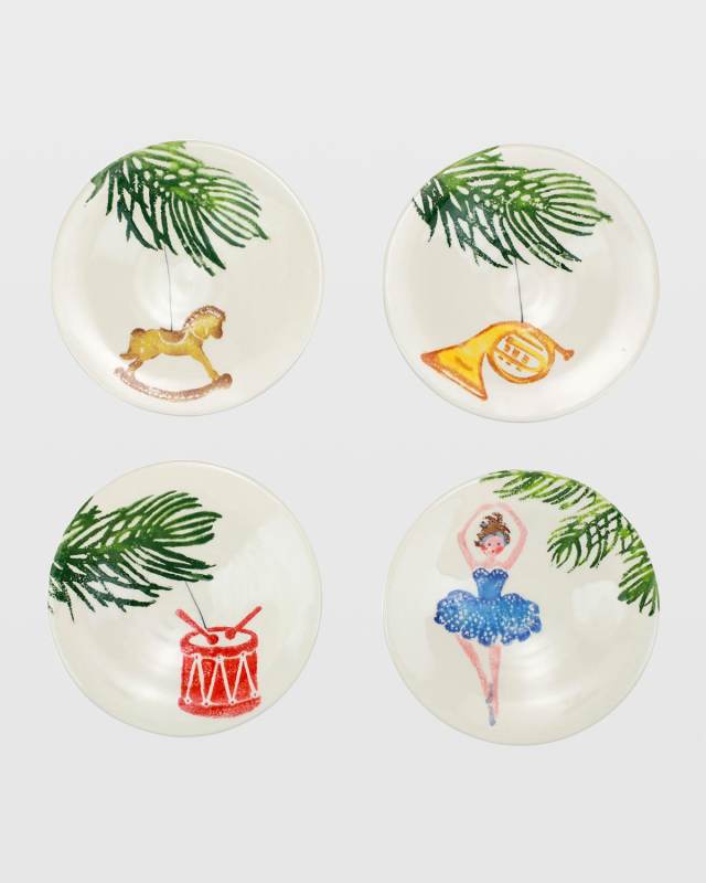 Nutcrackers Assorted Canape Plates - Set of 4