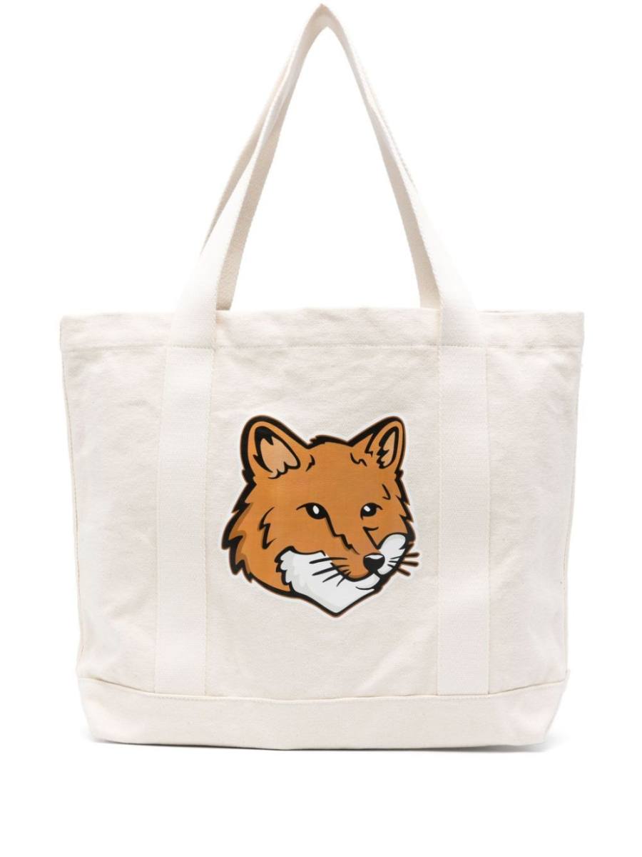 Fox Head canvas tote bag