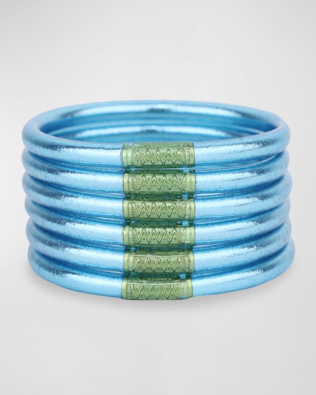 Azure All-Weather Bangles, Set of 6