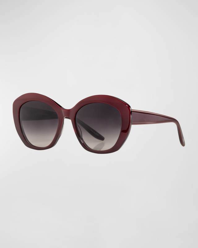 Galilea Rounded Acetate Cat-Eye Sunglasses