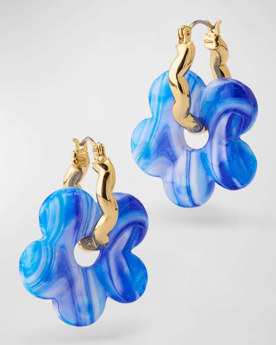 Aya Flower Hoop Earrings
