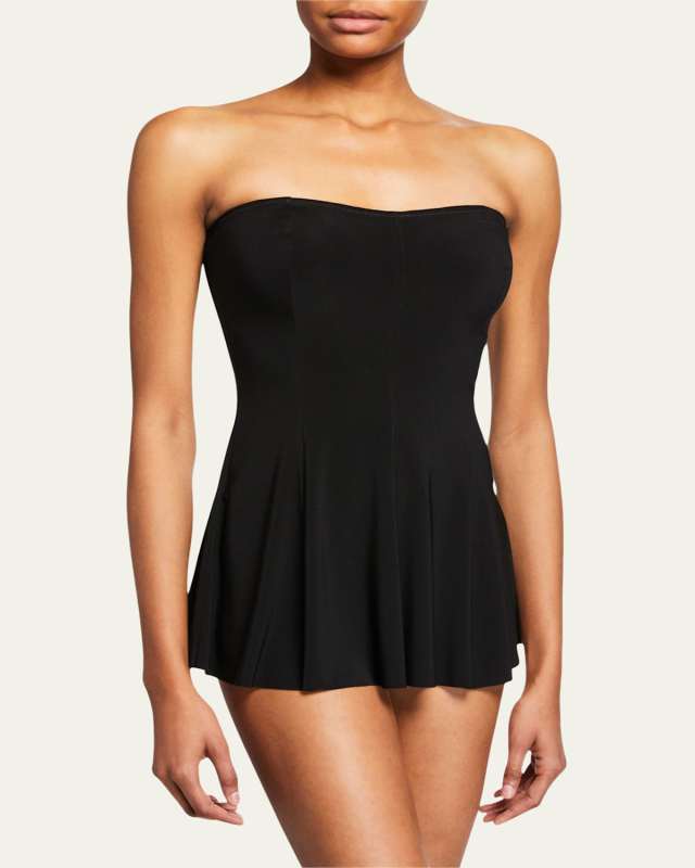 Strapless Flared Swimdress