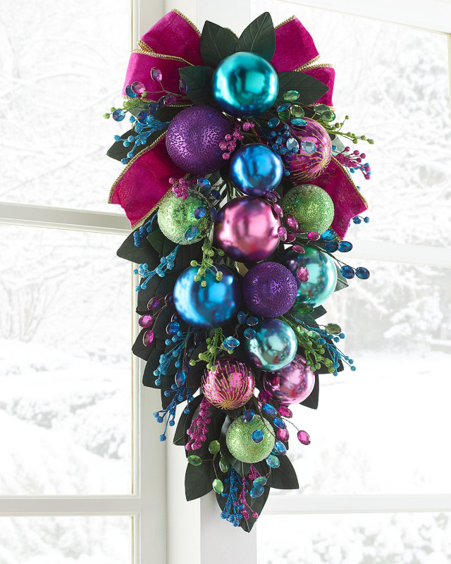30" Bright Holiday Door Spray