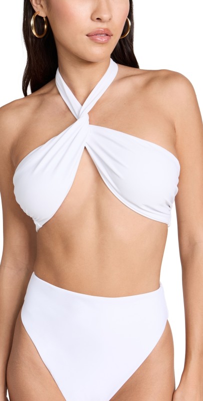 JADE Swim Helix Top White