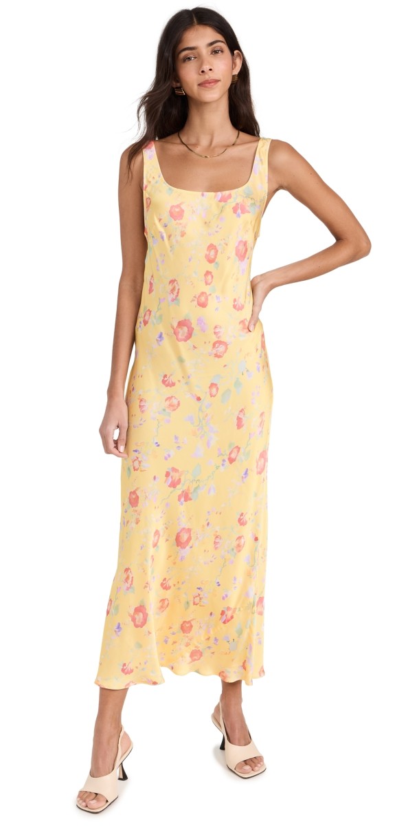 RIXO Bondi Dress Waterblossom Yellow