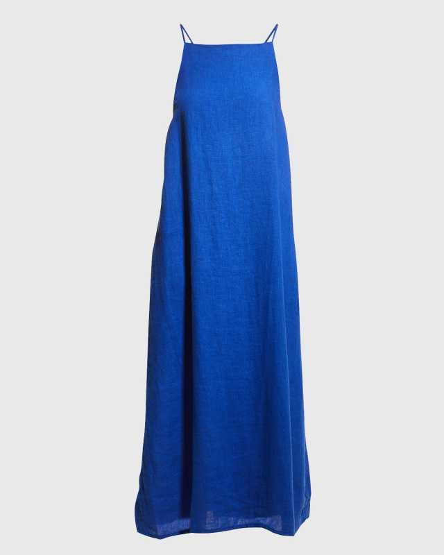 Square-Neck Linen Night
