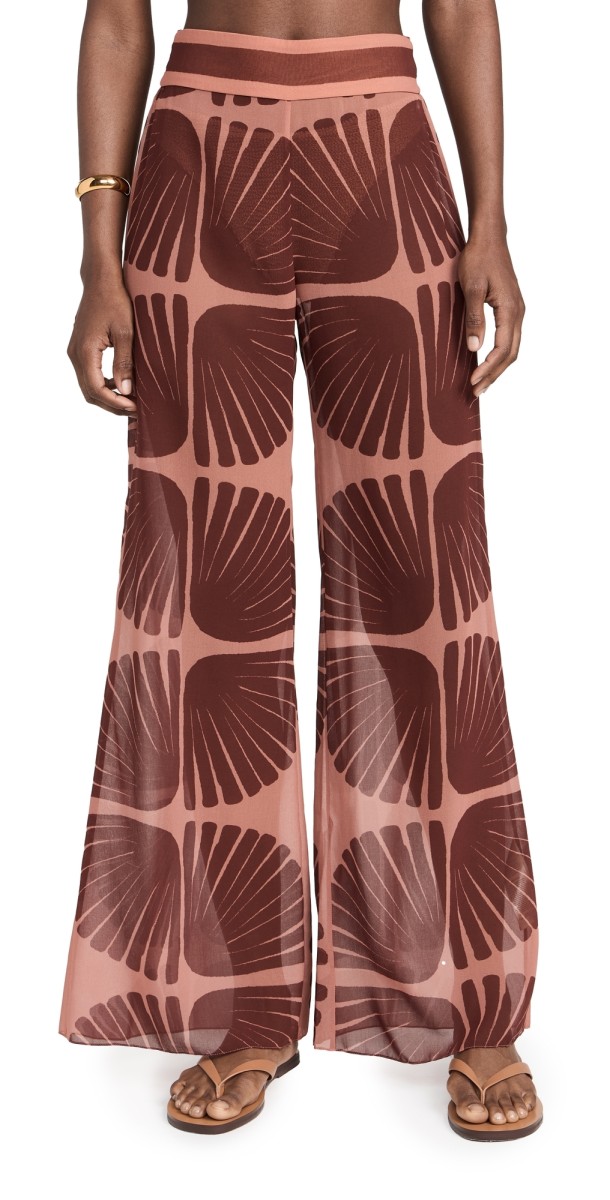 Johanna Ortiz Terracotta Rapsodia Del Ro Pants Mother Boa Pareo Pink/Terracot