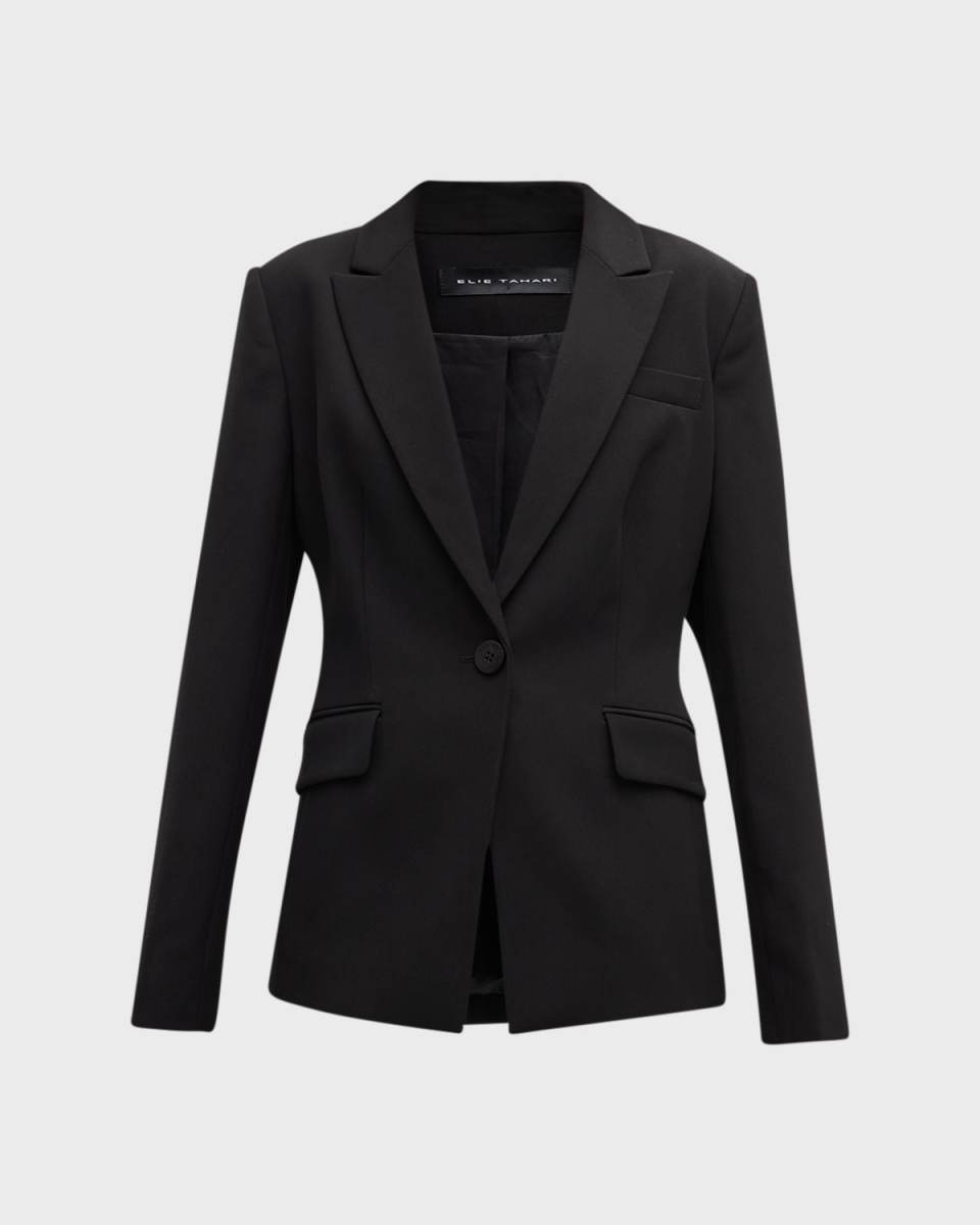 The Sylvie Peak-Lapel Single-Button Blazer