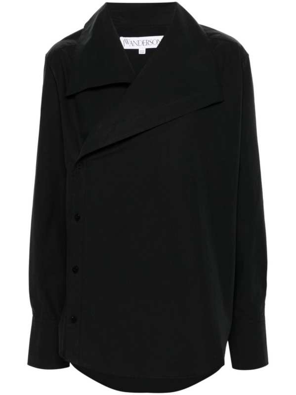 asymmetric poplin shirt