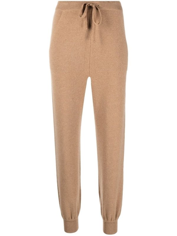 drawstring knit trousers