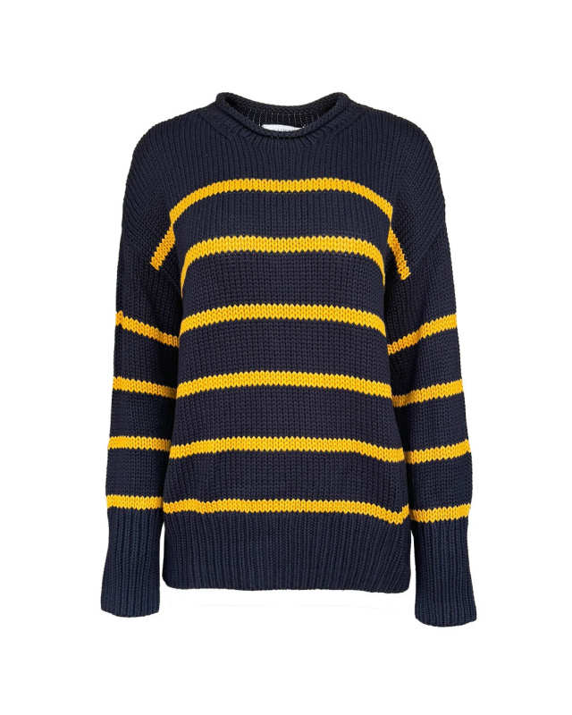 Marina Sweater Navy/Mustard