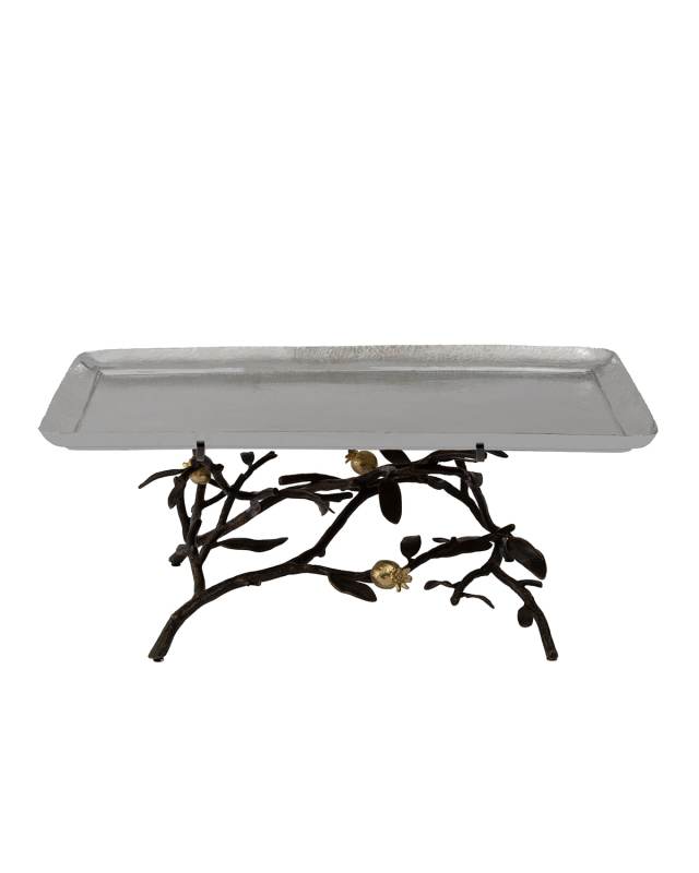 Pomegranate Large Footed Centerpiece Tray