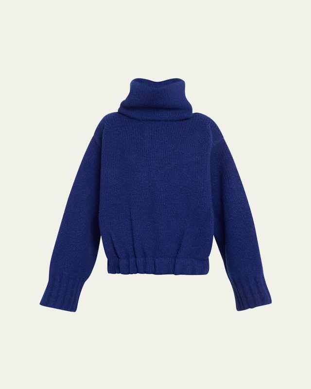 Terrell Oversized Turtleneck Wool Sweater