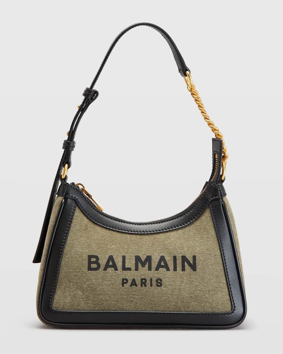 B Army Shoulder Bag in Canvas and Leather