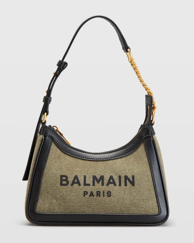 B Army Shoulder Bag in Canvas and Leather