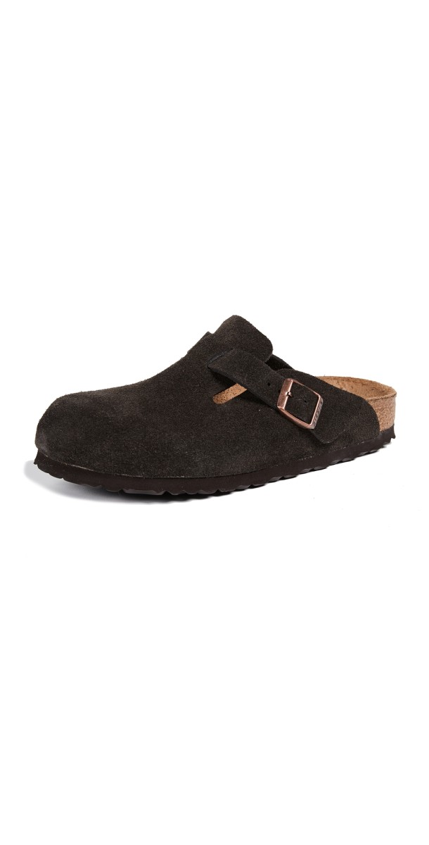 Birkenstock Boston Soft Footbed Clogs - Narrow Mocha